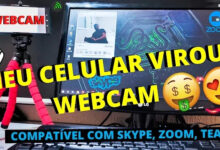 celular virou webcam