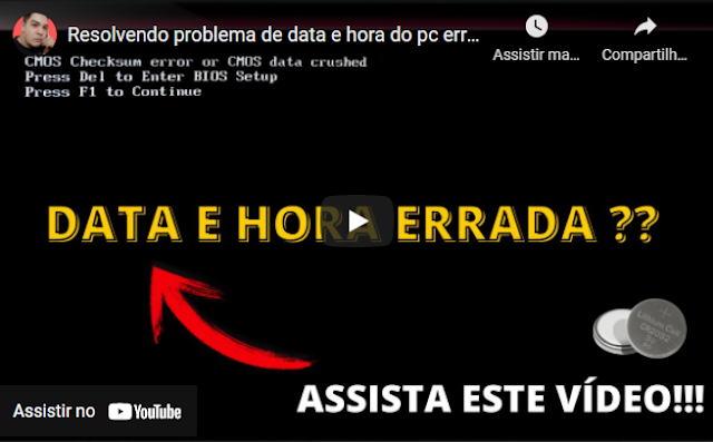 data e hora do PC