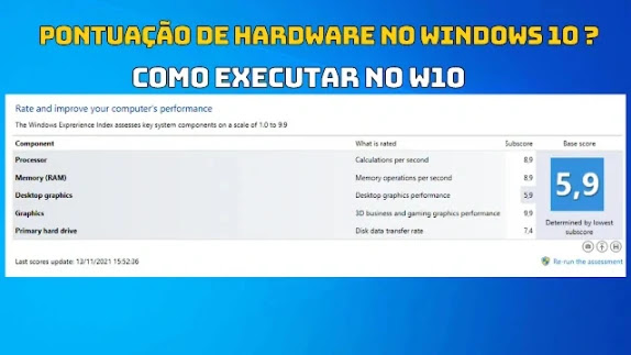 Como obter pontuação do Índice de experiência no Windows 10