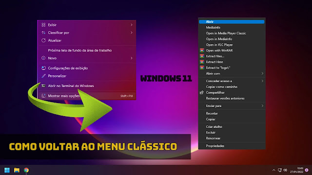 Menu Clássico no Windows 11