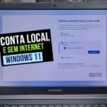 Como mudar de conta Microsoft para conta local?