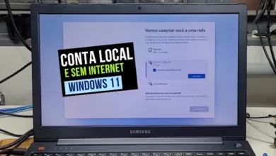 Como mudar de conta Microsoft para conta local?