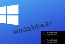 vírus Win32/Hive.ZY