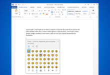 Caracteres especiais, símbolos e emojis