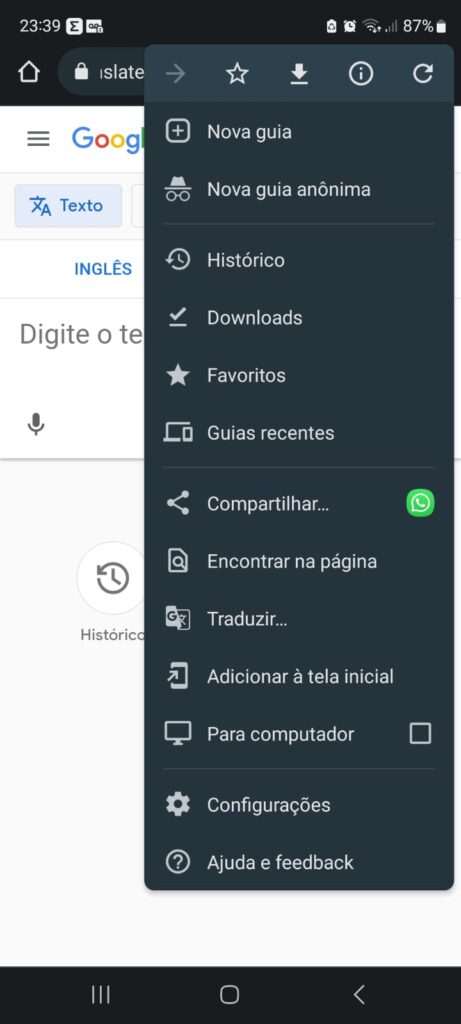 Exemplo Chrome