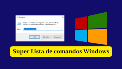 Lista de comandos do Windows