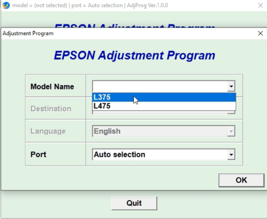 Reset Epson