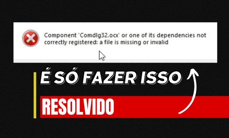 comdlg32.ocx ausente ou inválido