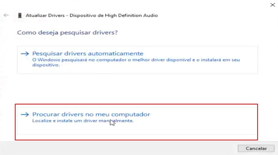 Procurar driver