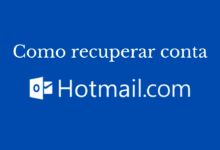 Como recuperar conta do Hotmail