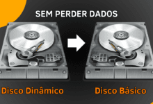 como converter disco dinâmico em básico