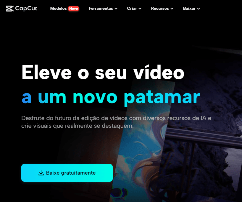 Como baixar o Capcut no PC pelo site oficial