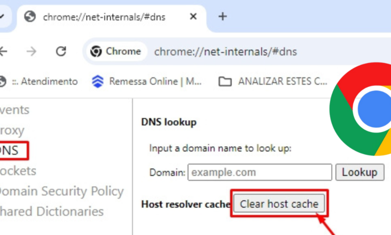 Como limpar o cache DNS no Chrome