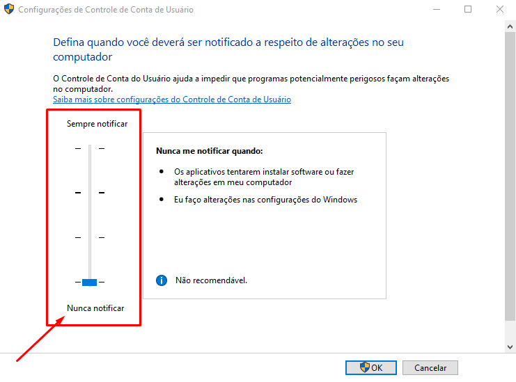 Windows User Content Control Configuration