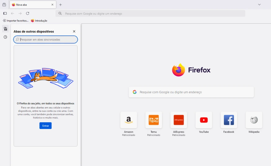 Como remover a barra lateral do Firefox