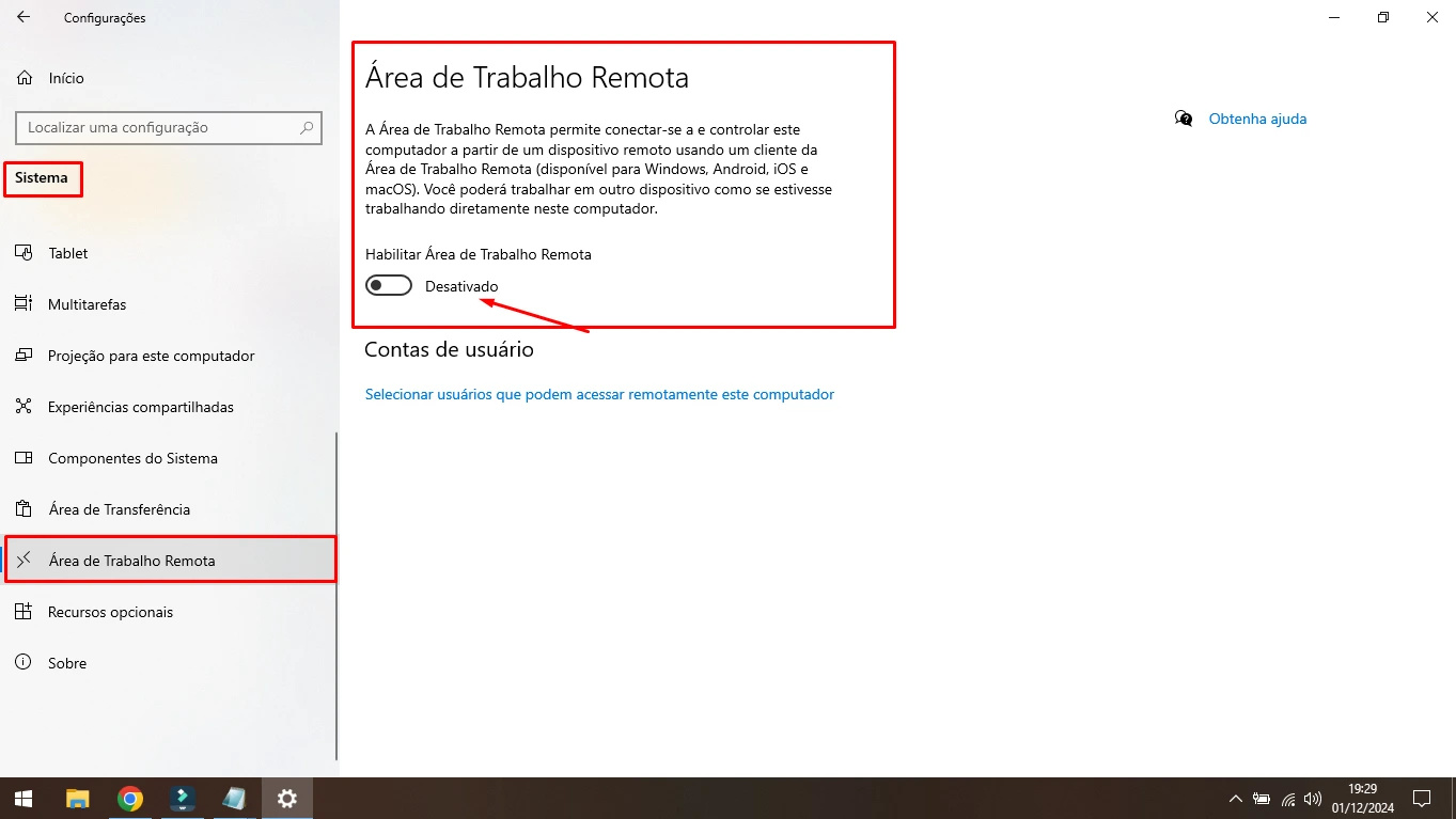 habilitar RDP WINDOWS 10